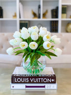 Large Table Centerpiece-Tulips Table Centerpiece-Large Tulip Artificial Flower Arrangement-Real Touch Tulip Flower Arrangement Home Decor - Flovery