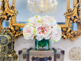 Light Pink Large Real Touch Peonies-Large Size Peony Centerpiece-Dining Room Centerpiece-Real Touch Arrangement- - Flovery