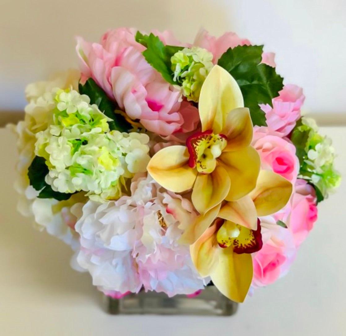 Finest Artificial Flowers Arrangement Mixed Spring Flowers Secondary image