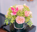 Real Touch Austin Rose Garden Arrangement - Flovery