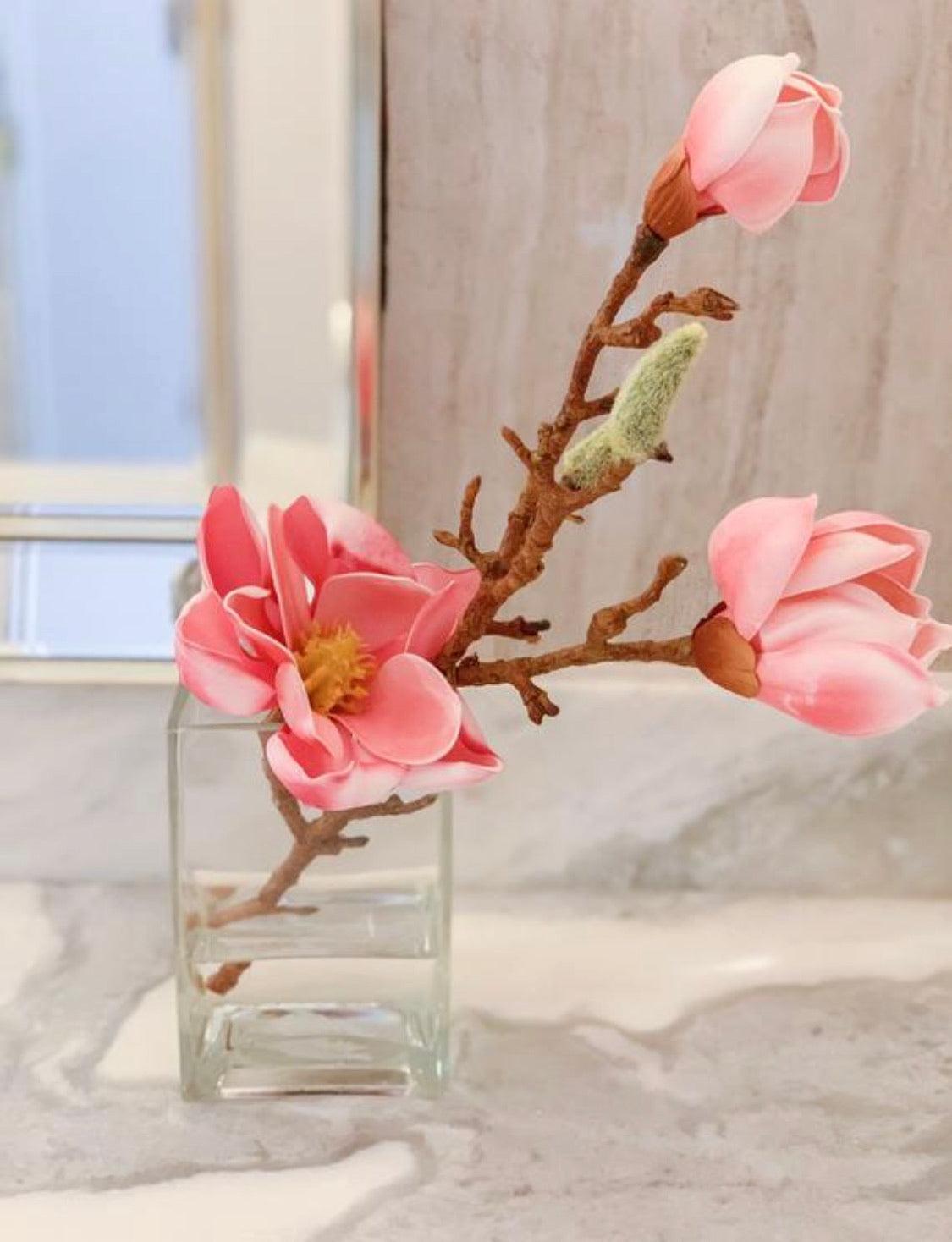 Real Touch Magnolia Arrangement - Faux Floral - Contemporary Design - Flovery Main image
