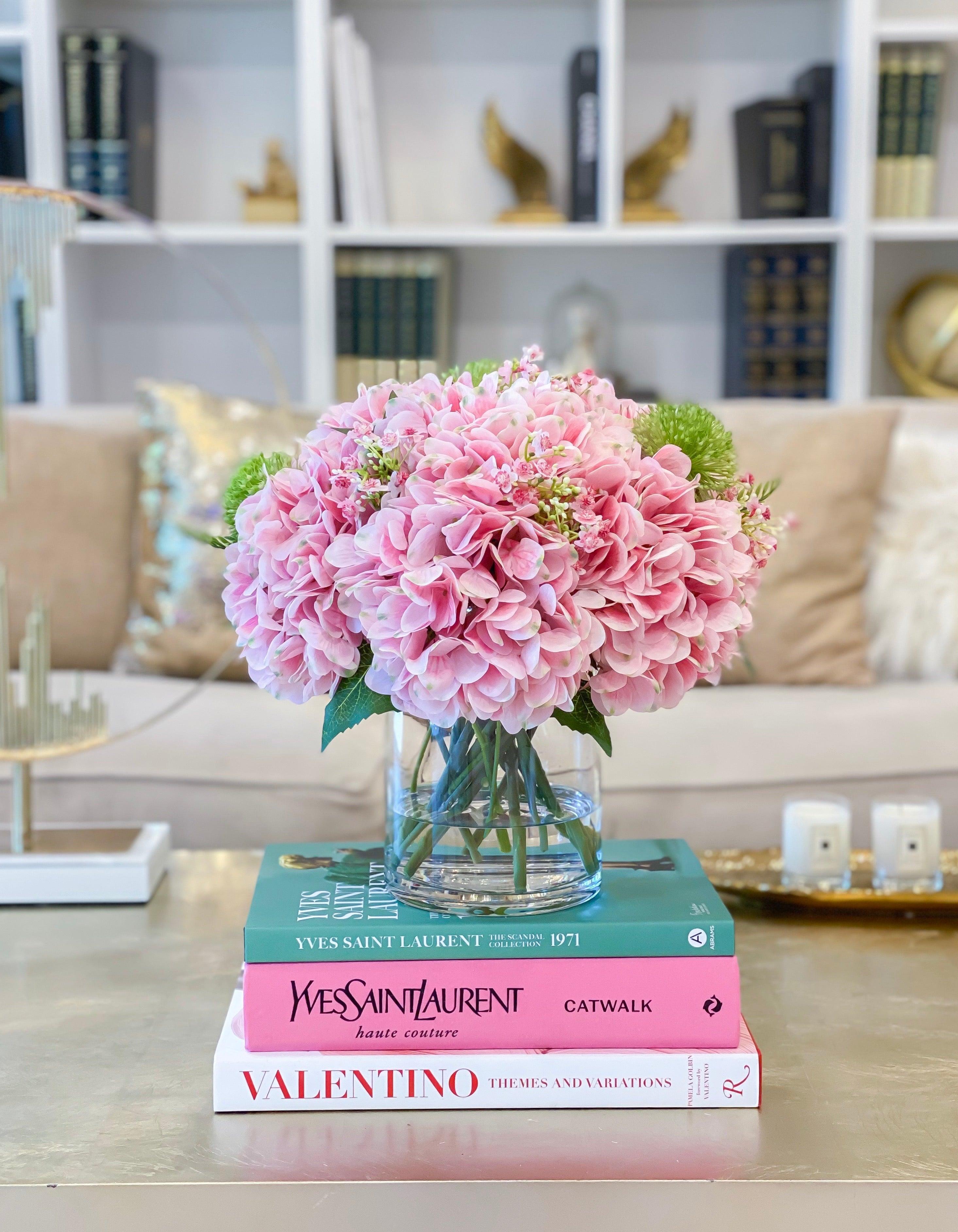 Pink French Hydrangea Centerpiece Arrangement Secondary image
