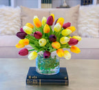 13-in Tulip Real Touch Centerpiece - Flovery