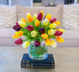 13-in Tulip Real Touch Centerpiece - Flovery