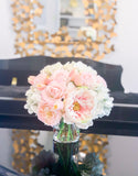 All Real Touch Centerpiece-Floral Arrangement-Pink Roses-Pink Peony -White Hydrangea-Pink Tulip Arrangement - Flovery