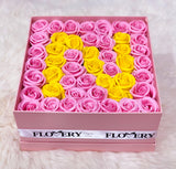Large Box Personalized Letter Premium Scented Soap Roses - Flovery