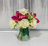 Real Touch Rose Mixed Orchid Arrangement - Flovery