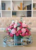 Large Pink Rose Peony Centerpiece - Flovery