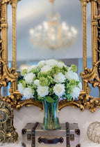 Large White Rose Real Touch Centerpiece - Flovery