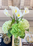 Tall Calla Lily Hydrangea Real Touch Flower Arrangement - Flovery