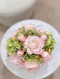 Pink Centerpiece-Rose Real Touch Flower Arrangement-Peonies Flower Arrangement-Pink Real Touch Roses-Pink Real Touch Peony - Flovery