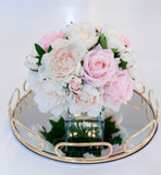 REAL TOUCH Pink/Pastel Peony Arrangement-Real Touch Flower Arrangement-Large Peony Centerpiece-Peony Arrangement-Faux/Rose Arrangement - Flovery