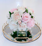 REAL TOUCH Pink/Pastel Peony Arrangement-Real Touch Flower Arrangement-Large Peony Centerpiece-Peony Arrangement-Faux/Rose Arrangement - Flovery