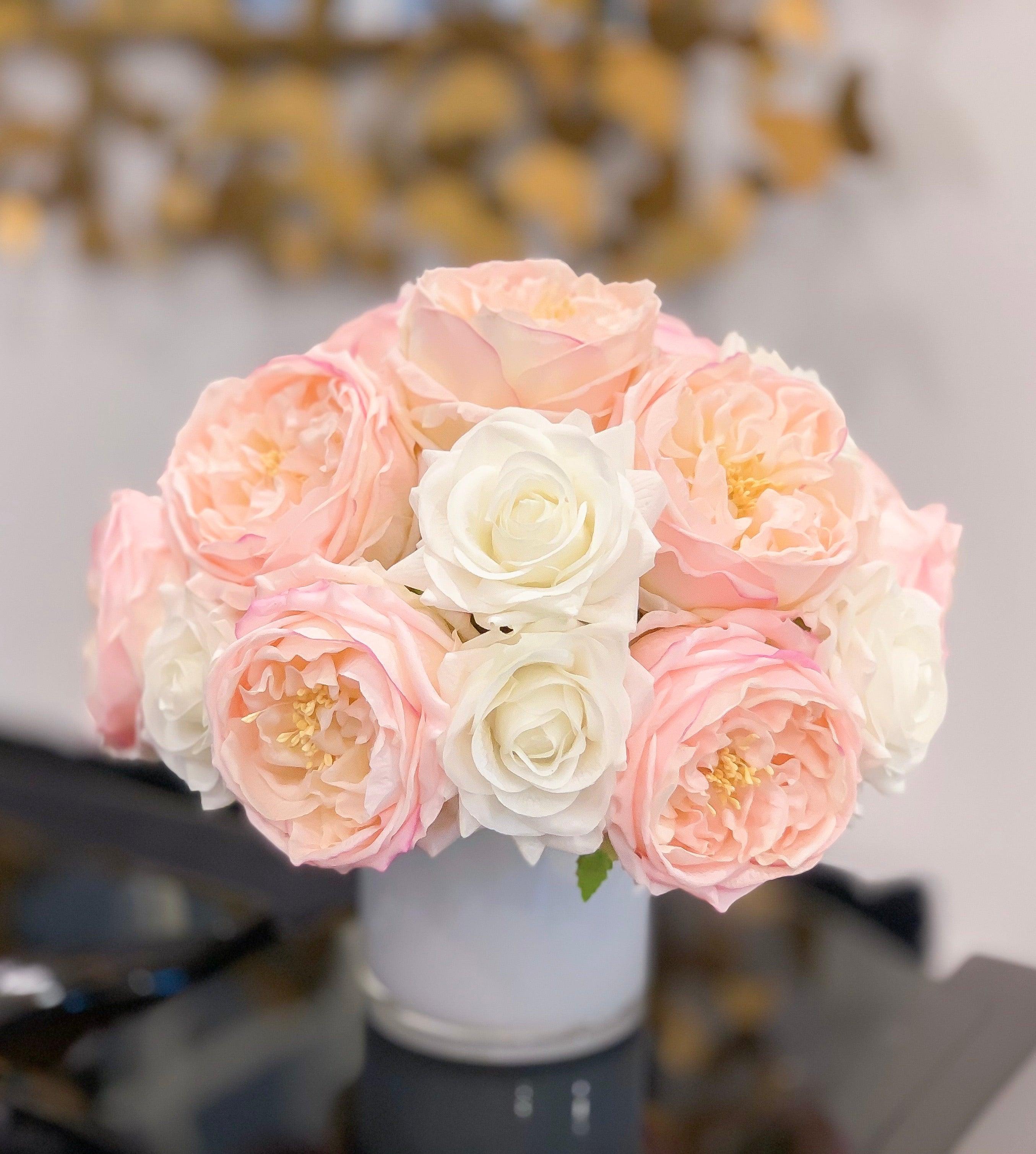Whisper of the Heart Limited Arrangement-Flovery Exclusive Real Touch Flowers Arrangement -Dining Centerpiece - Wedding Centerpieces - Flovery