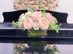 Exclusive Real Touch Pink English Roses Arrangement - Flovery