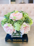 Large Real Touch Peonies-Pink Floral Arrangement-Pink Peonies Centerpiece-Large Size Real Touch Peonies-Large Size Peonies Arrangement - Flovery