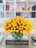 Large 100 Real Touch Tulips Arrangement - Flovery