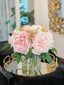 Real Touch Silk Floral Arrangement-Pink/Blush Pink Peonies Centerpiece- Real Touch Peonies Arrangement-Room Arrangement - Flovery