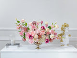 Large French Country Pink Real Touch Flower Arrangement - Flovery