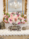 Large French Country Pink Real Touch Flower Arrangement - Flovery