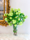 Silk Green Snowball Hydrangea Flower Arrangement - Flovery