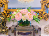 Exclusive Real Touch Pink English Roses Arrangement - Flovery