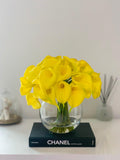 Large Yellow Calla Lily Real Touch Arrangement-Calla Lily/Lilies-Real Touch Flowers-Floral Arrangement-Faux Calla Lily-Yellow Centerpieces - Flovery