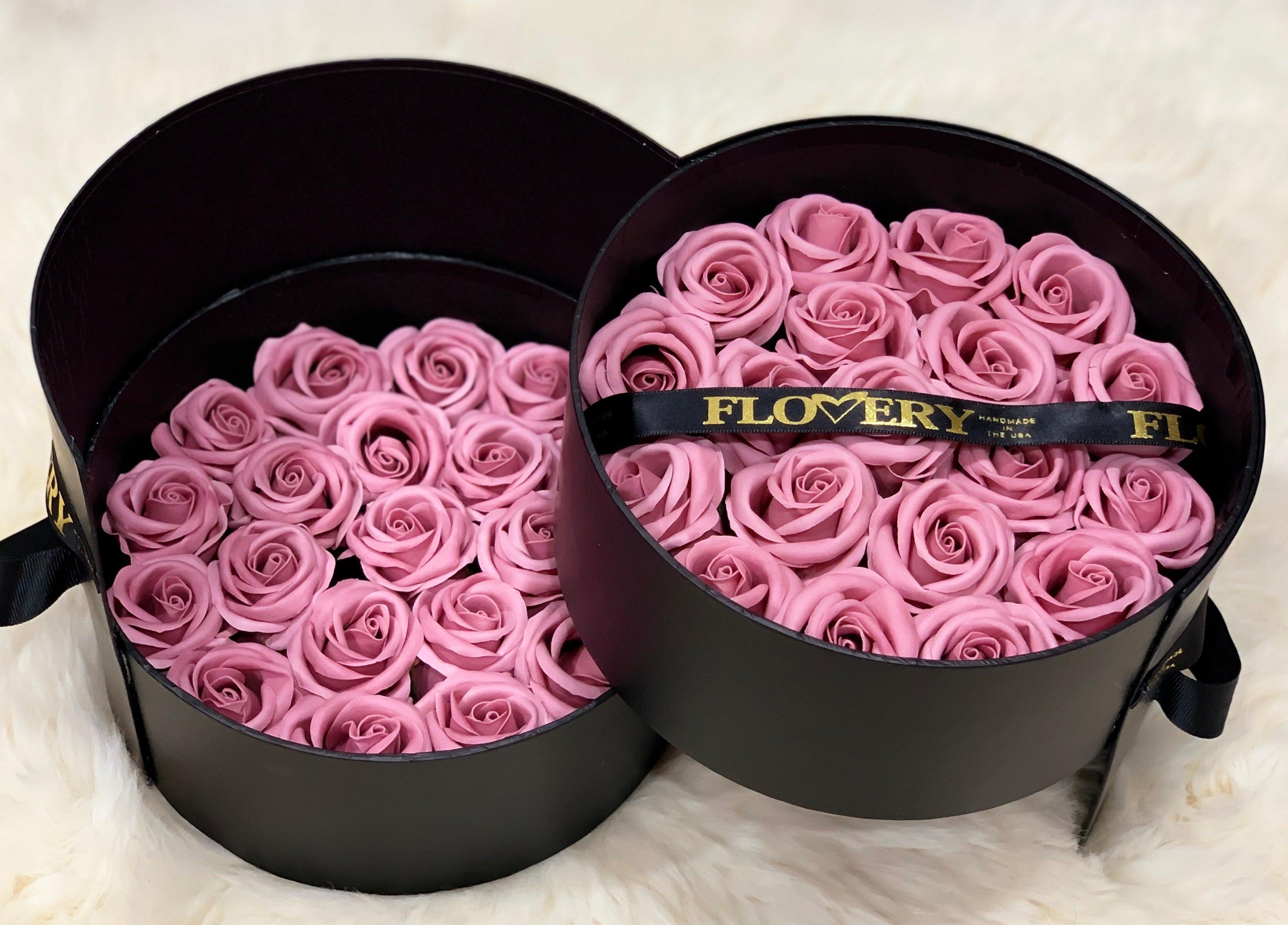 Scented Soap Sweet Pink Rose In Elegant Double Gift Box - Flovery Main image