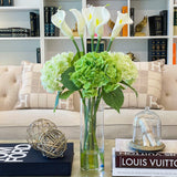 Tall Calla Lily Hydrangea Real Touch Flower Arrangement - Flovery