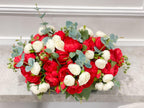 Large Red Silk Peony Centerpiece - Flovery