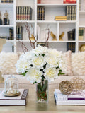 26-in Tall Cream Real Touch Peony Centerpiece Arrangement - Flovery