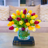 13-in Tulip Real Touch Centerpiece - Flovery