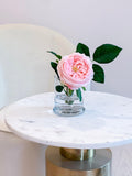 Large Real Touch English Rose Arrangement-Artificial Flower Arrangement-Faux Flower-Silk Flower-Coffee Table Arrangement-Pink Roses - Flovery