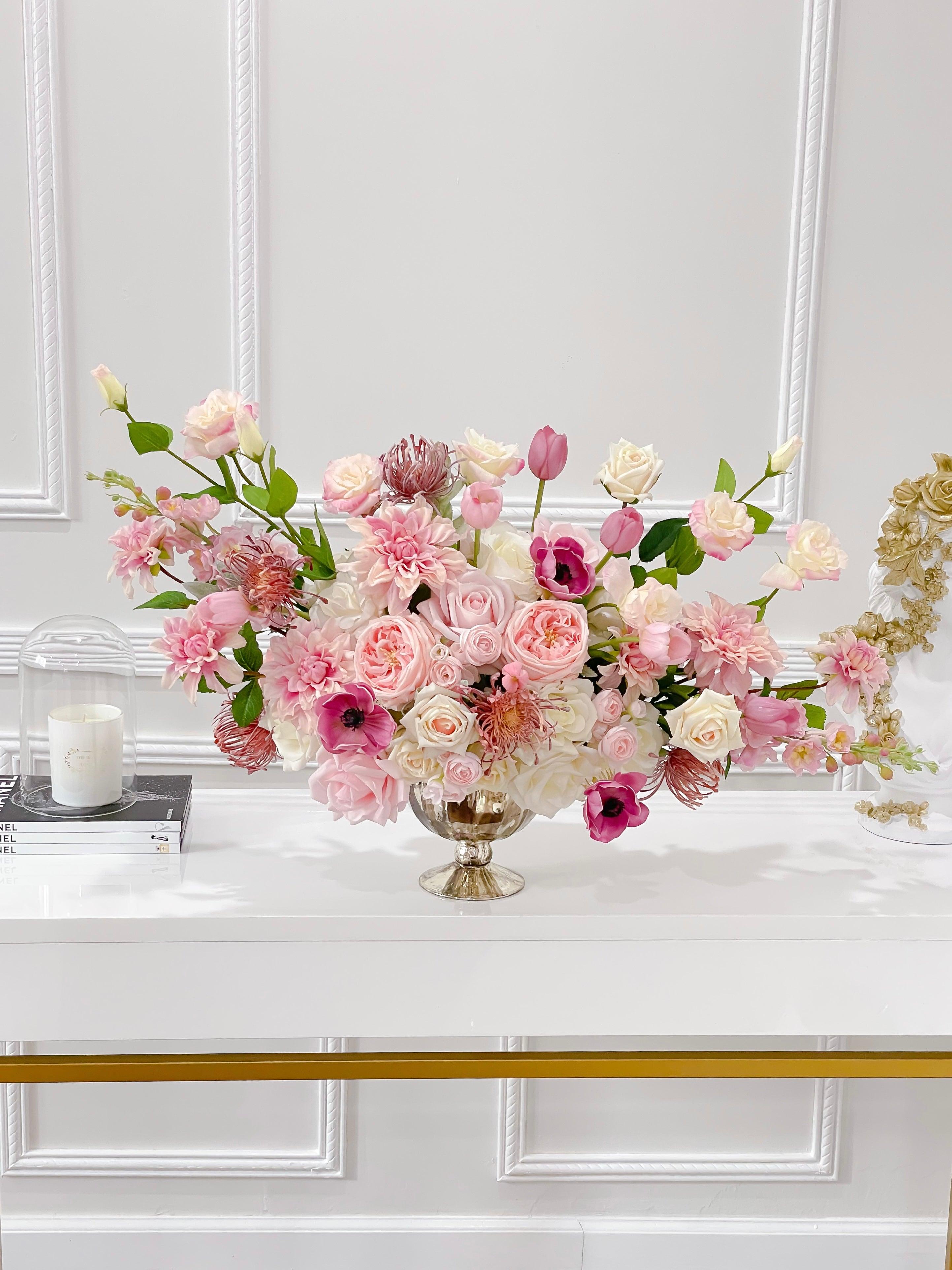 Xx-Large French Country Pink Real Touch Flower Arrangement Secondary image
