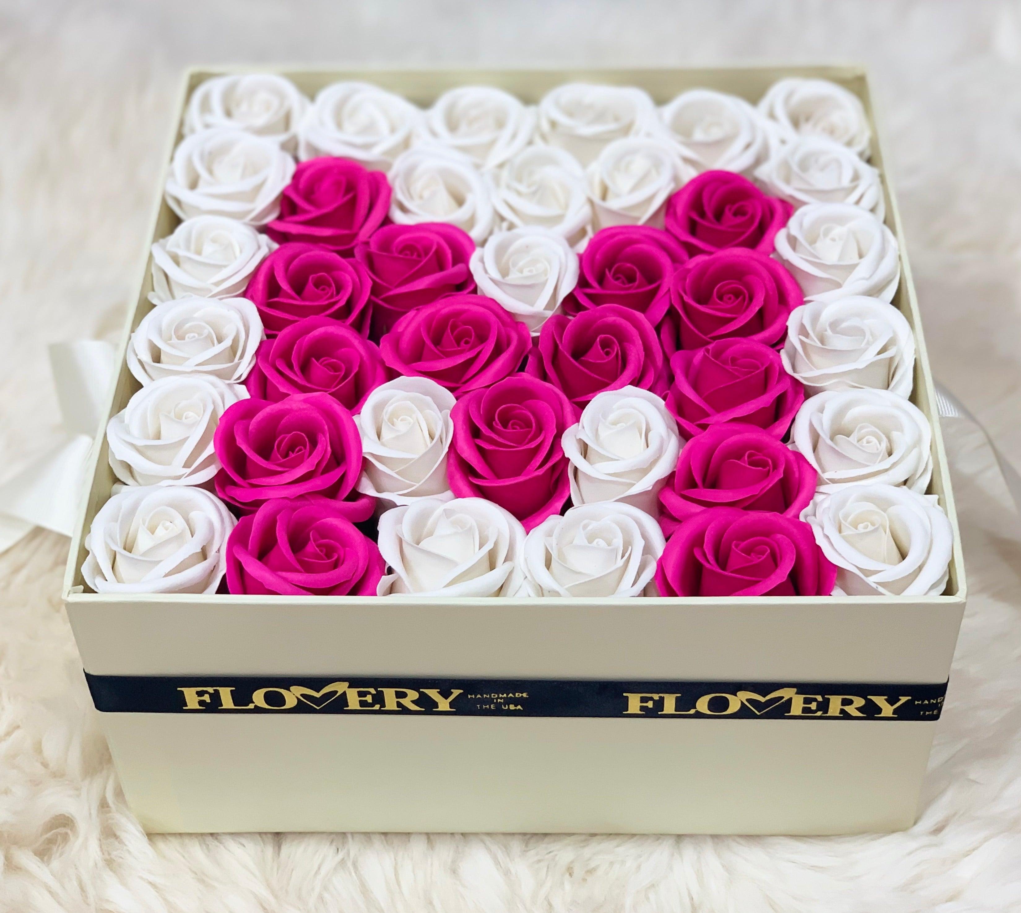 Premium Scented Soap Roses Custom Letter - Flovery Main image