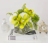 Real Touch Centerpiece-Rose Real Touch Flower Arrangement- Table Centerpiece-Orchid Floral Arrangement-Rose Arrangement-Green arrangement - Flovery