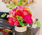 Endless Love Flovery’s Design Real Touch Flowers In White Gold Vase - Flovery