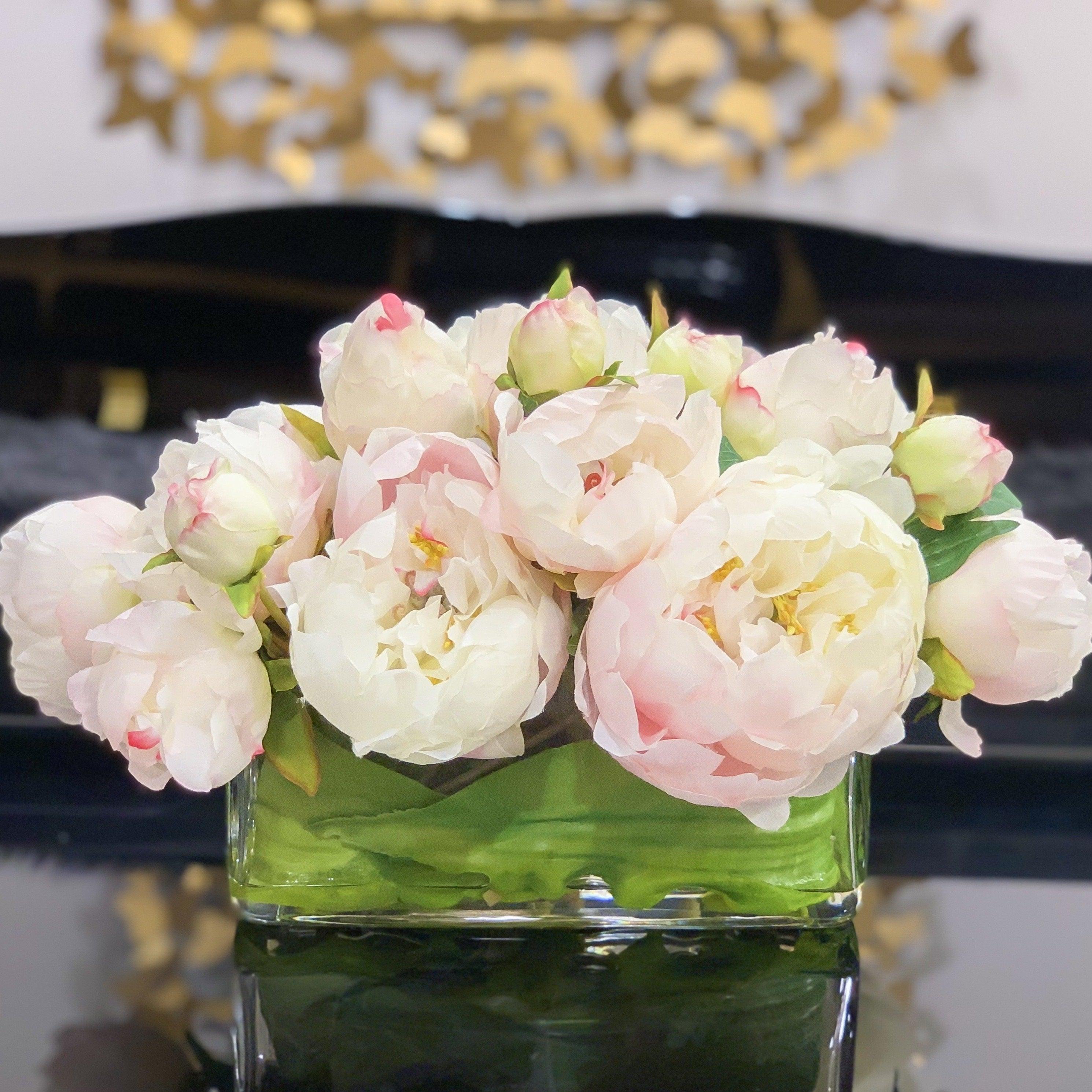 Luxury Silk Peony Artificial Flower Arrangement Secondary image