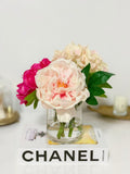 Pink Finest Real Touch Queen Peony-Large King Size Peonies Centerpiece-Peonies Arrangement-Silk-Luxury Like Life Peonies-Faux Hydrangea - Flovery