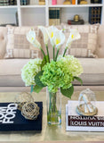 Tall Calla Lily Hydrangea Real Touch Flower Arrangement - Flovery