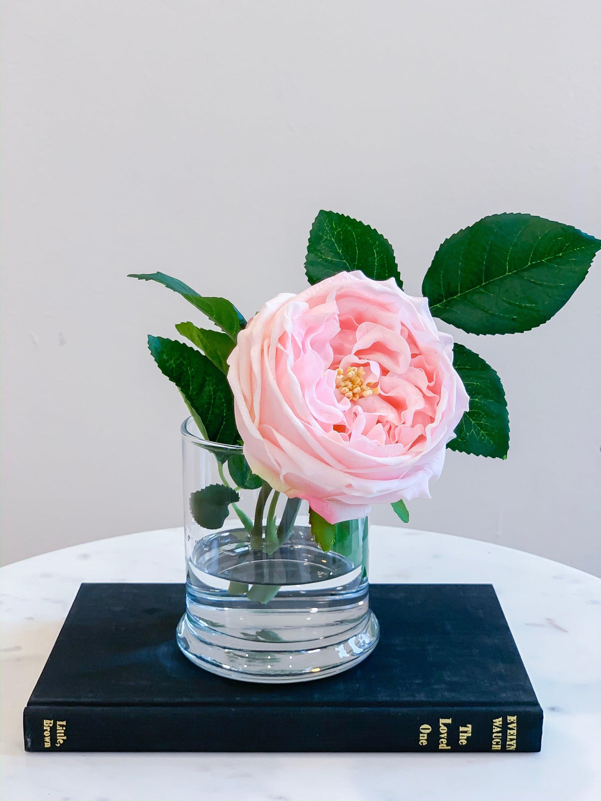 Large Real Touch English Rose Arrangement-Artificial Flower Arrangement-Faux Flower-Silk Flower-Coffee Table Arrangement-Pink Roses - Flovery Main image