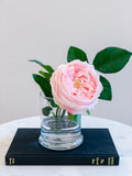 Large Real Touch English Rose Arrangement-Artificial Flower Arrangement-Faux Flower-Silk Flower-Coffee Table Arrangement-Pink Roses - Flovery