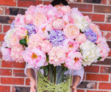 Pink Paradise Arrangement - XXXLarge Centerpiece Arrangement - Lobby Centerpiece-Faux Flowers Arrangement- Finest Artificial Centerpiece - Flovery