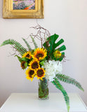 27" Large Floral Arrangement-Premium Finest Silk Sunflowers-Sunflower Centerpiece-Artificial Sunflower Arrangement-Fall Arrangement - Flovery