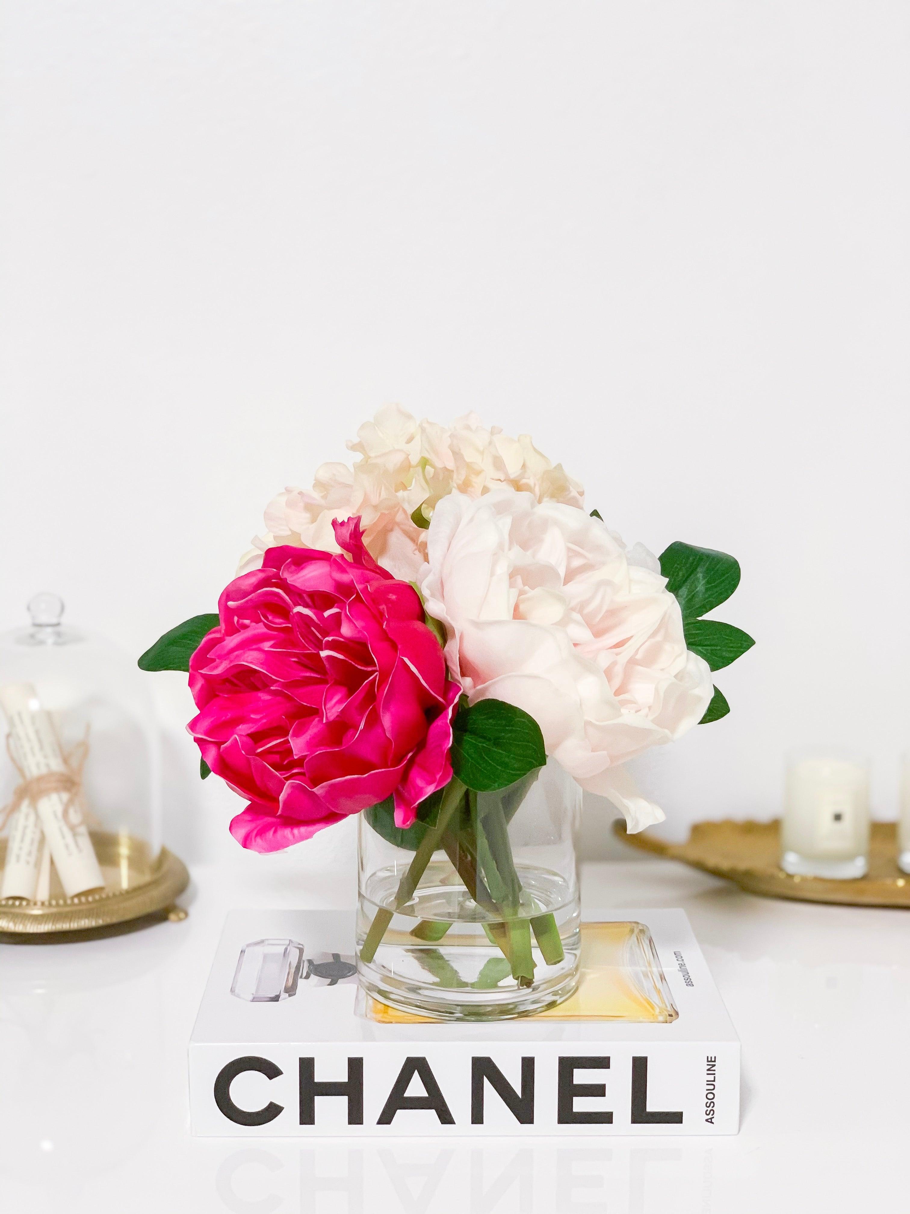 Pink Finest Real Touch Queen Peony-Large King Size Peonies Centerpiece-Peonies Arrangement-Silk-Luxury Like Life Peonies-Faux Hydrangea - Flovery