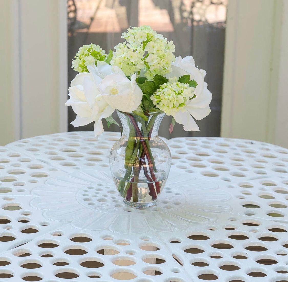 Real Touch Roses Hydrangeas Petite Arrangement - Flovery