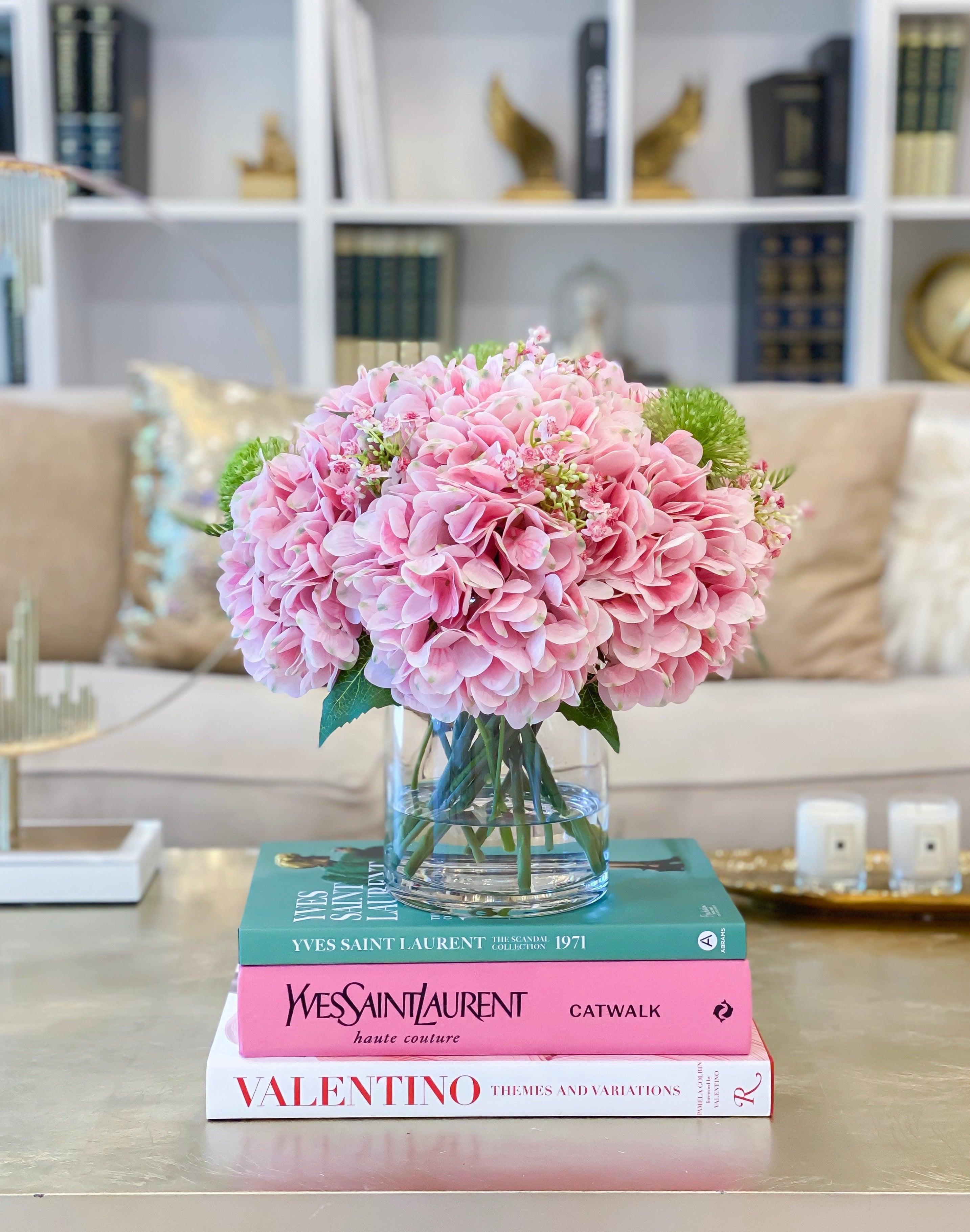 Pink French Hydrangea Centerpiece - Flovery Main image