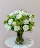 Large White Rose Real Touch Centerpiece - Flovery