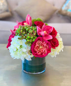 Real Touch Flowers Arrangement - Pink Flowers Centerpiece - Silk Flower Centerpiece In Real Touch Category- Spring Flowers - Flovery