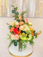 Happy Life Arrangement - Large Real Touch Centerpiece - Modern Farmhouse - Flovery